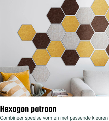 Akoestische Wandbekleding Hexagon-paneel Tacito.nl